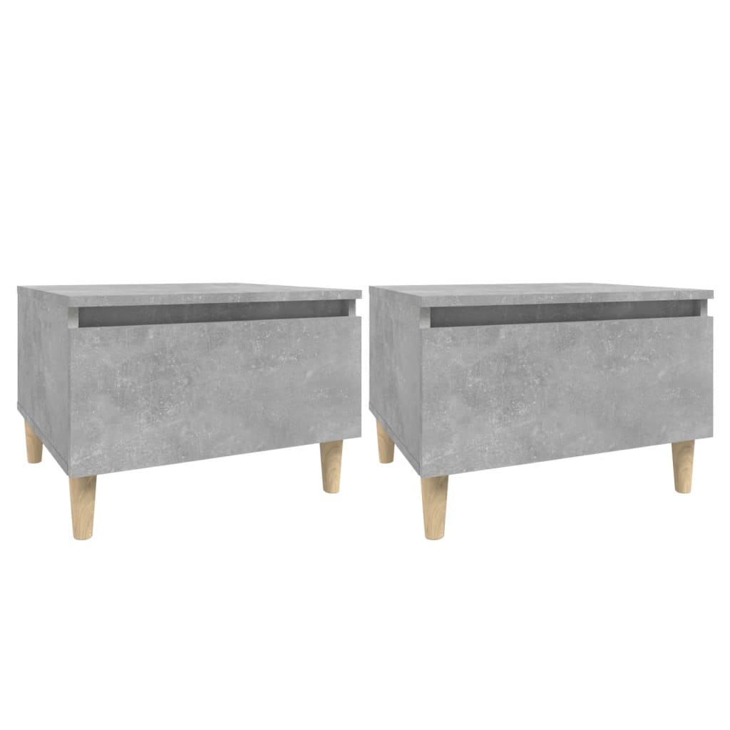 Tavolini 2 pz Grigio cemento 50x46x35 cm MDF