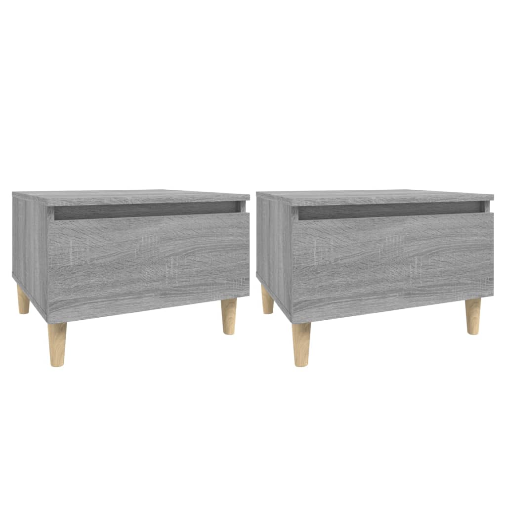 Tavolini 2 pz Sonoma grigio 50x46x35 cm MDF
