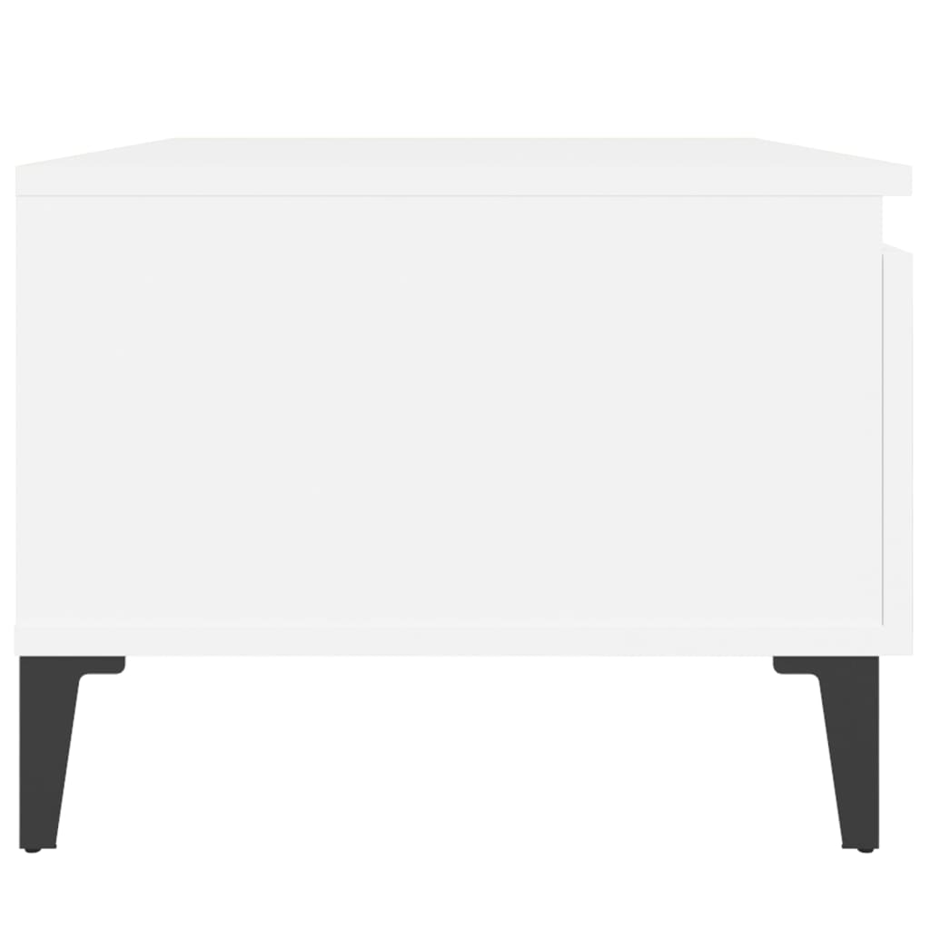 Tables d'appoint 2 pcs Blanc 50x46x35 cm Bois d'ingénierie