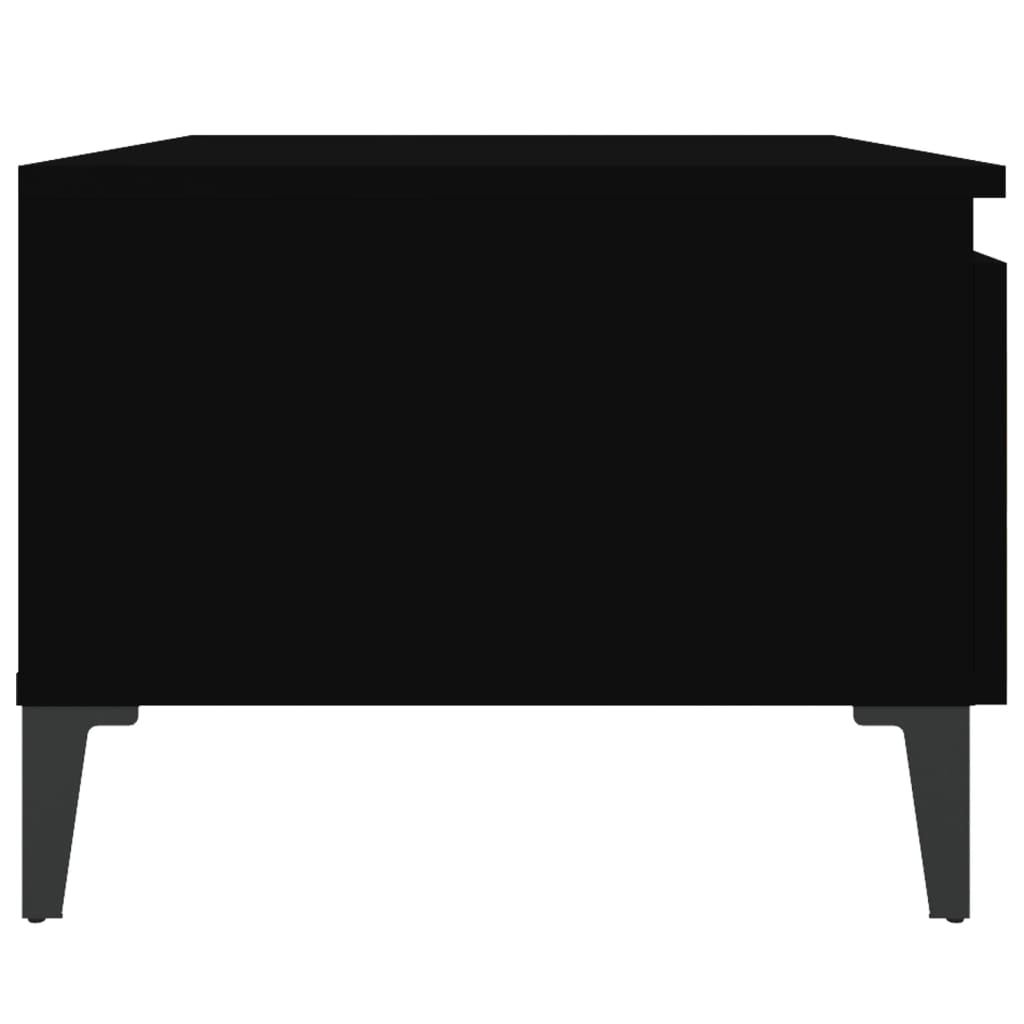 Black side table 50x46x35 cm Engineering wood