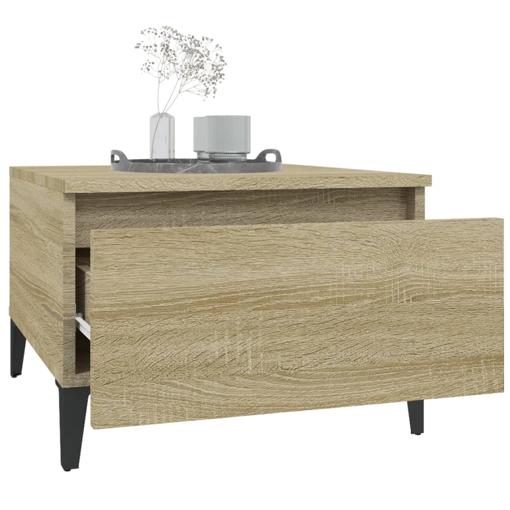 Appoint tables 2 pcs Sonoma oak 50x46x35 cm wood engineering