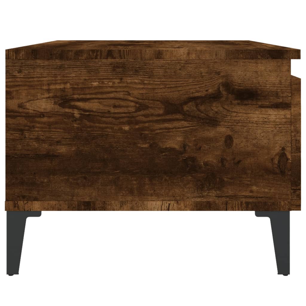 Smoked oak side table 50x46x35 cm Engineering wood