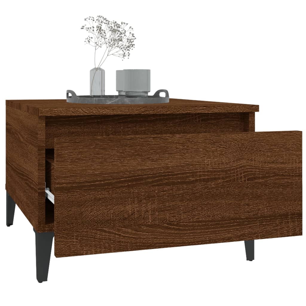 Appoint table brown oak 50x46x35 cm Engineering wood