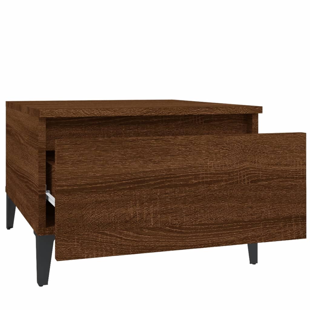 Appoint tables 2 pcs brown oak 50x46x35 cm wood engineering