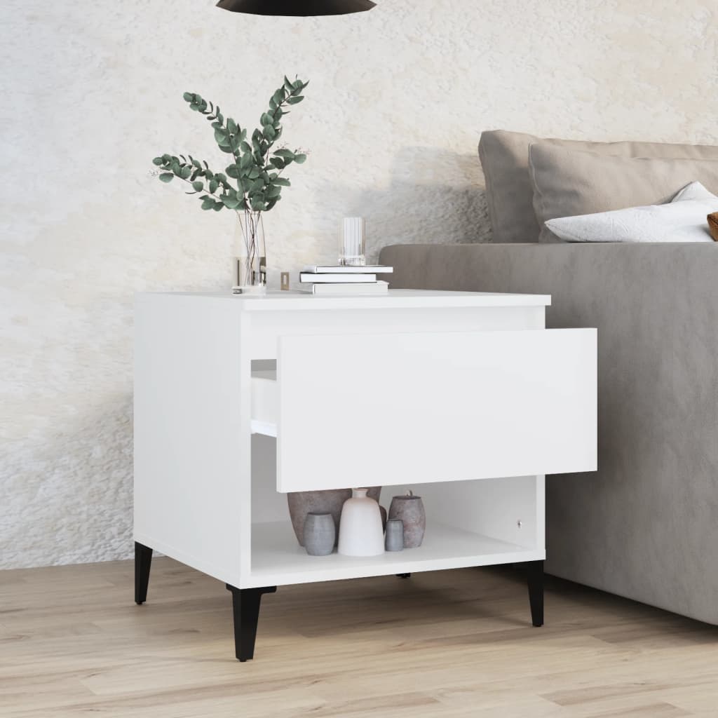 White side table 50x46x50 cm Engineering wood