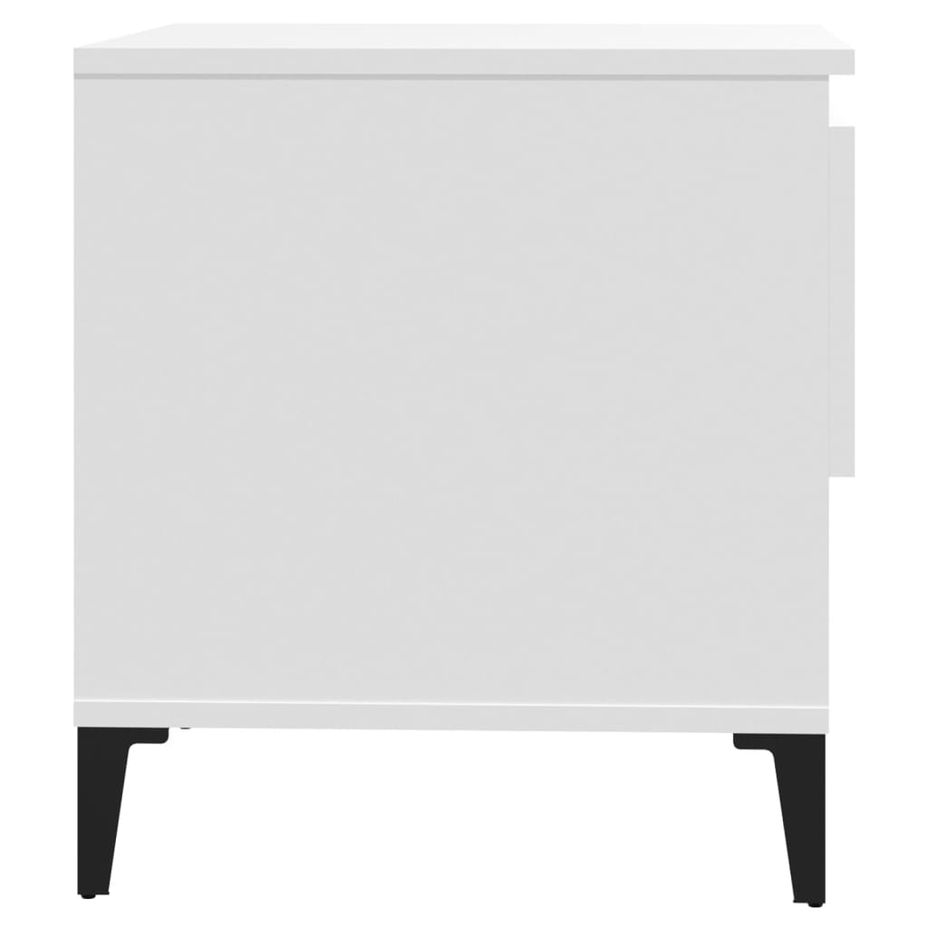 Weißer Seitentisch 50x46x50 cm Engineering Holz