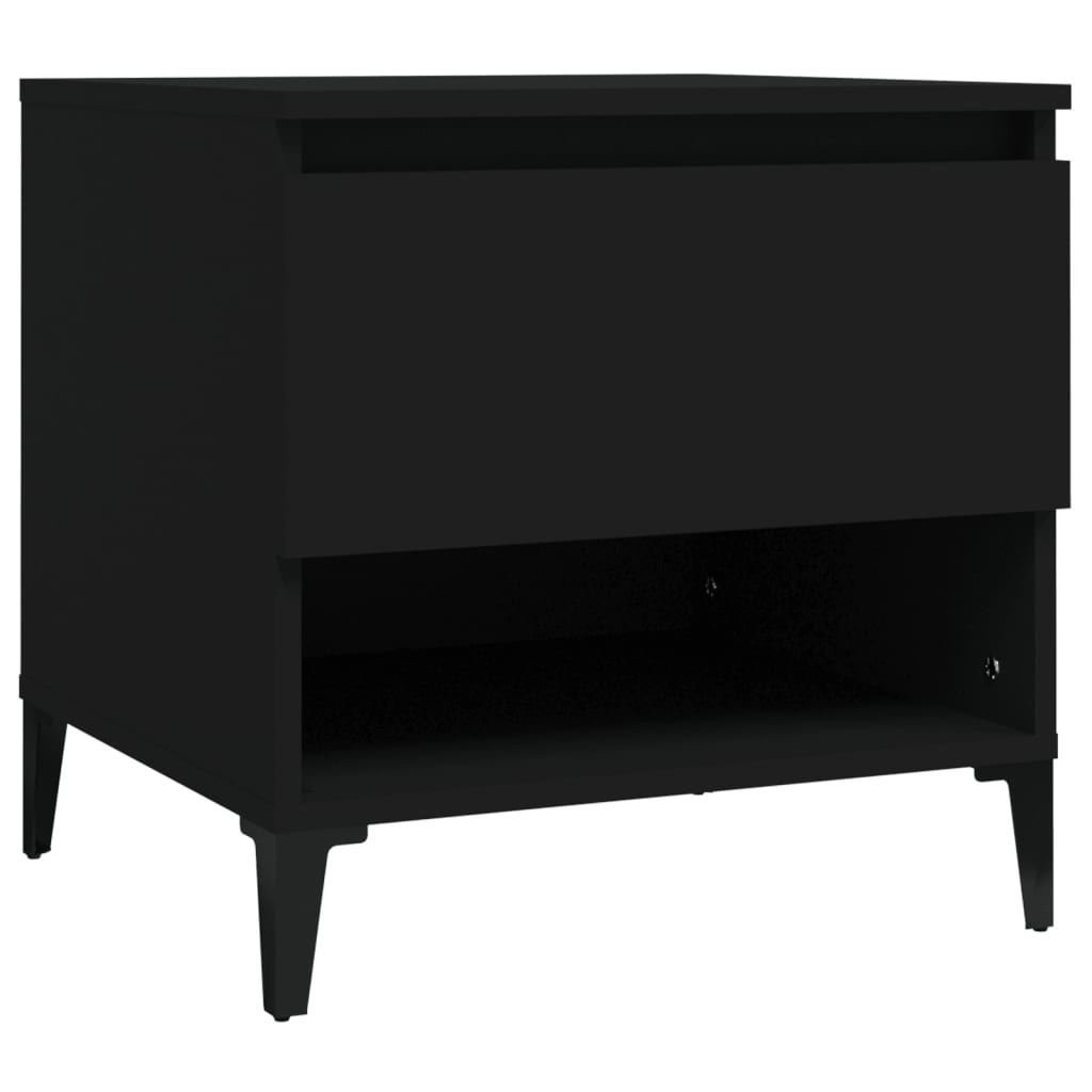 Table d'appoint Noir 50x46x50 cm Bois d’ingénierie