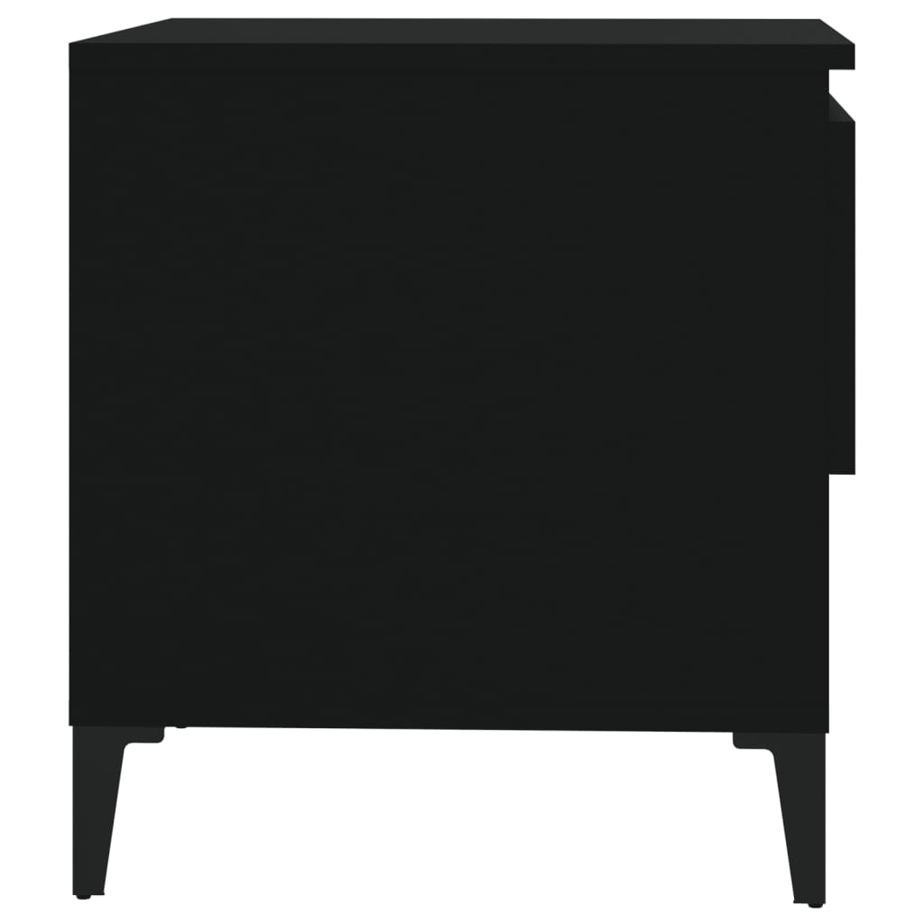 Tables d'appoint 2 pcs Noir 50x46x50 cm Bois d’ingénierie