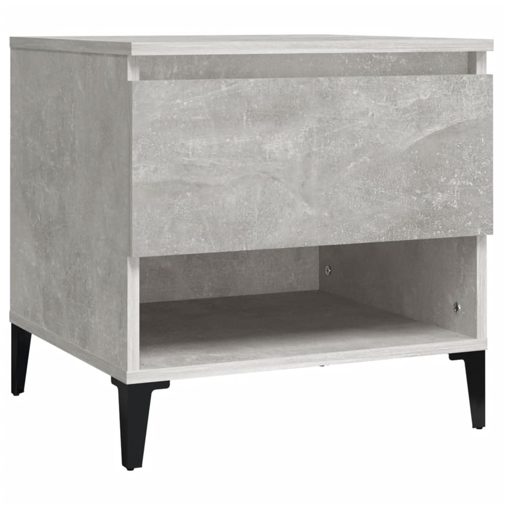 Tavolino grigio cemento 50x46x50 cm MDF