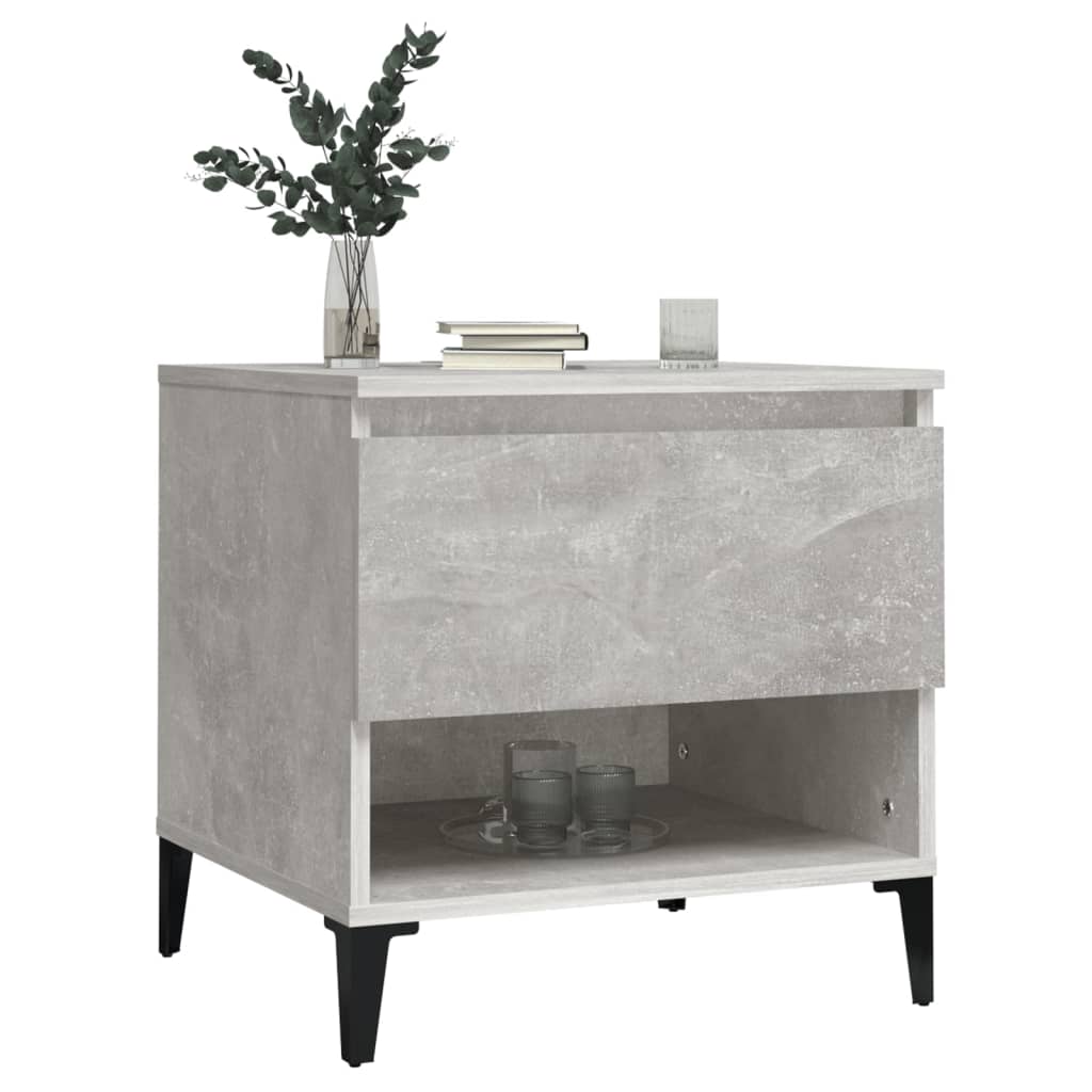 Concrete gray side table 50x46x50 cm engineering wood