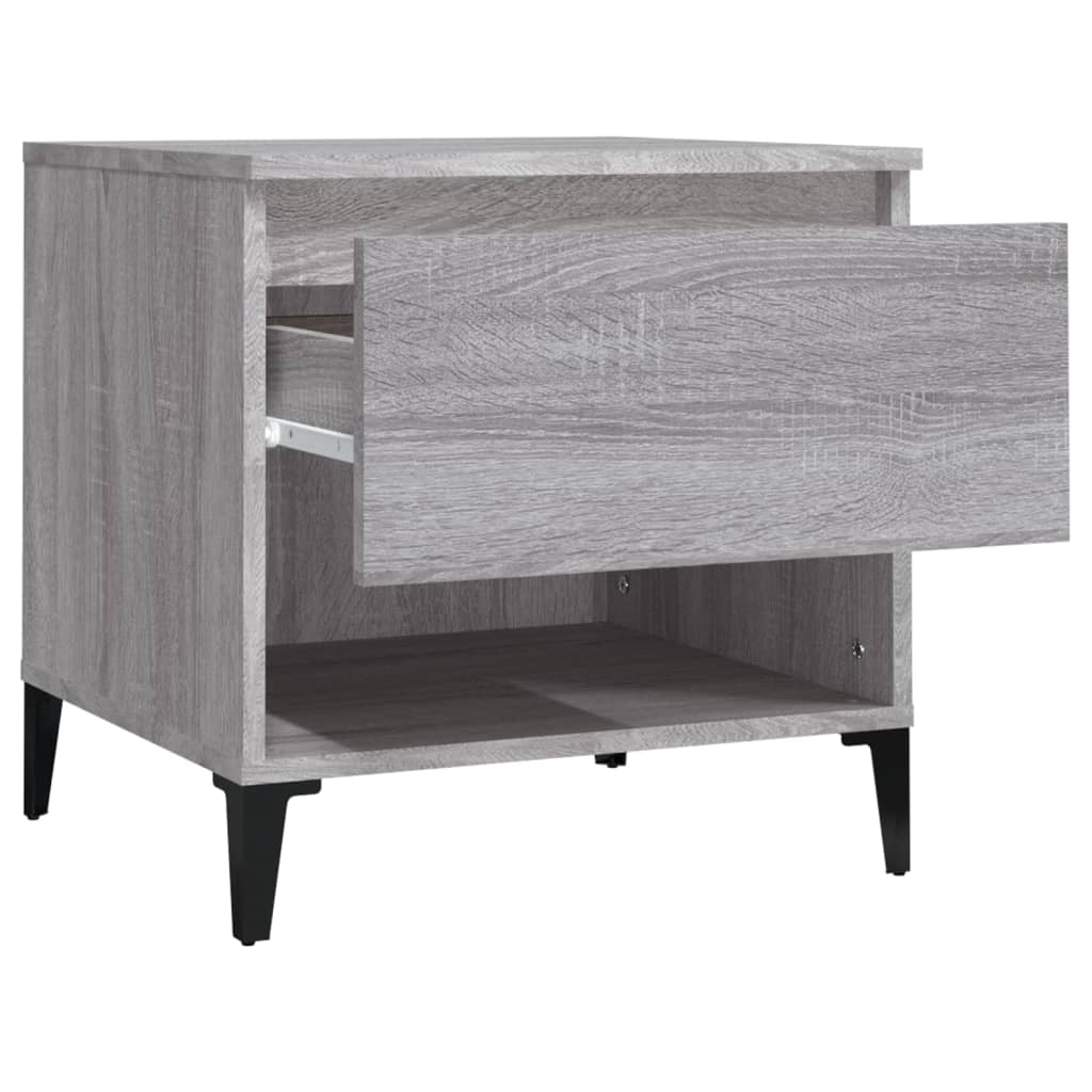 Tavolino Sonoma grigio 50x46x50 cm MDF