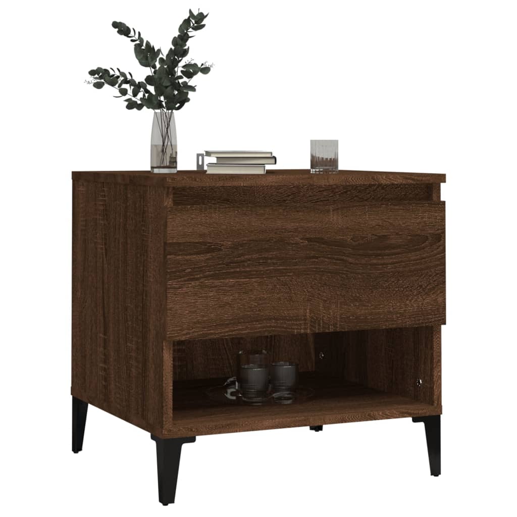 Appoint table brown oak 50x46x50 cm engineering wood