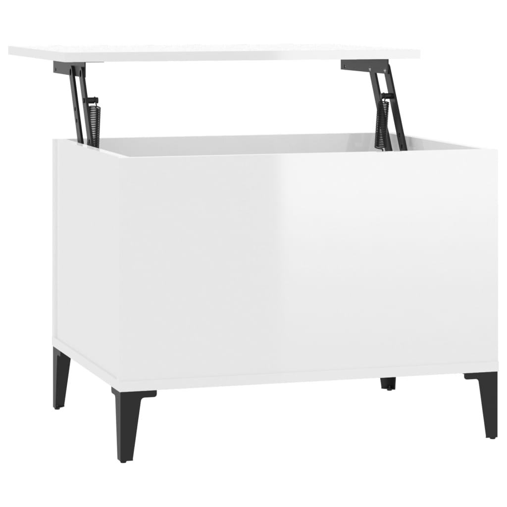 Brilliant white coffee table 60x444.5x45 cm engineering wood