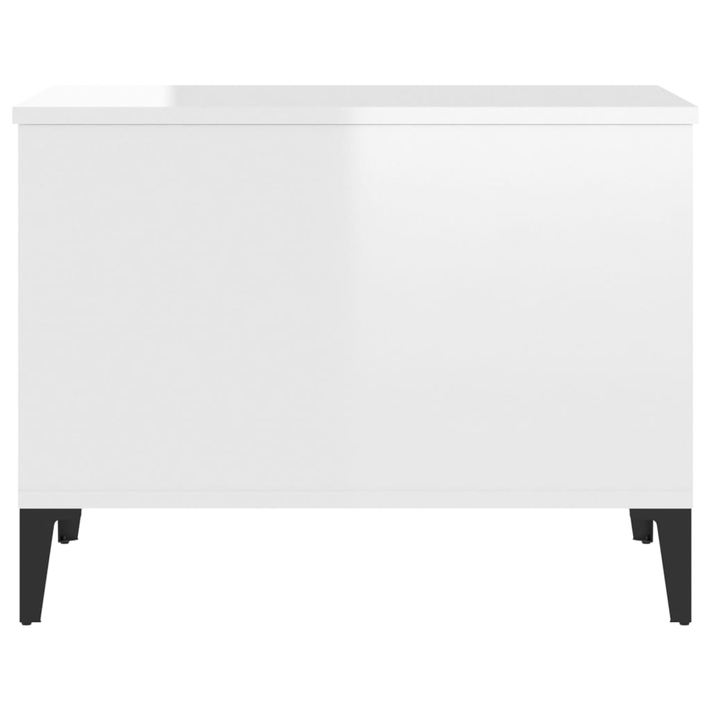 Tavolino Bianco lucido 60x44,5x45 cm MDF