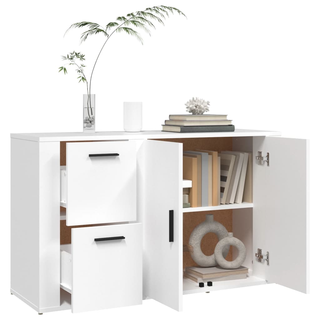 White buffet 100x333x59.5 cm Engineering wood