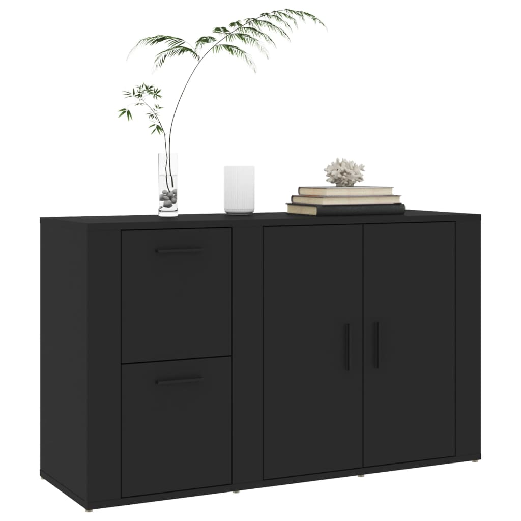 Black buffet 100x333x59.5 cm Engineering wood