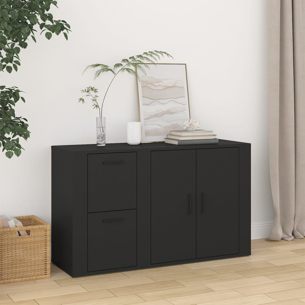 Black buffet 100x333x59.5 cm Engineering wood