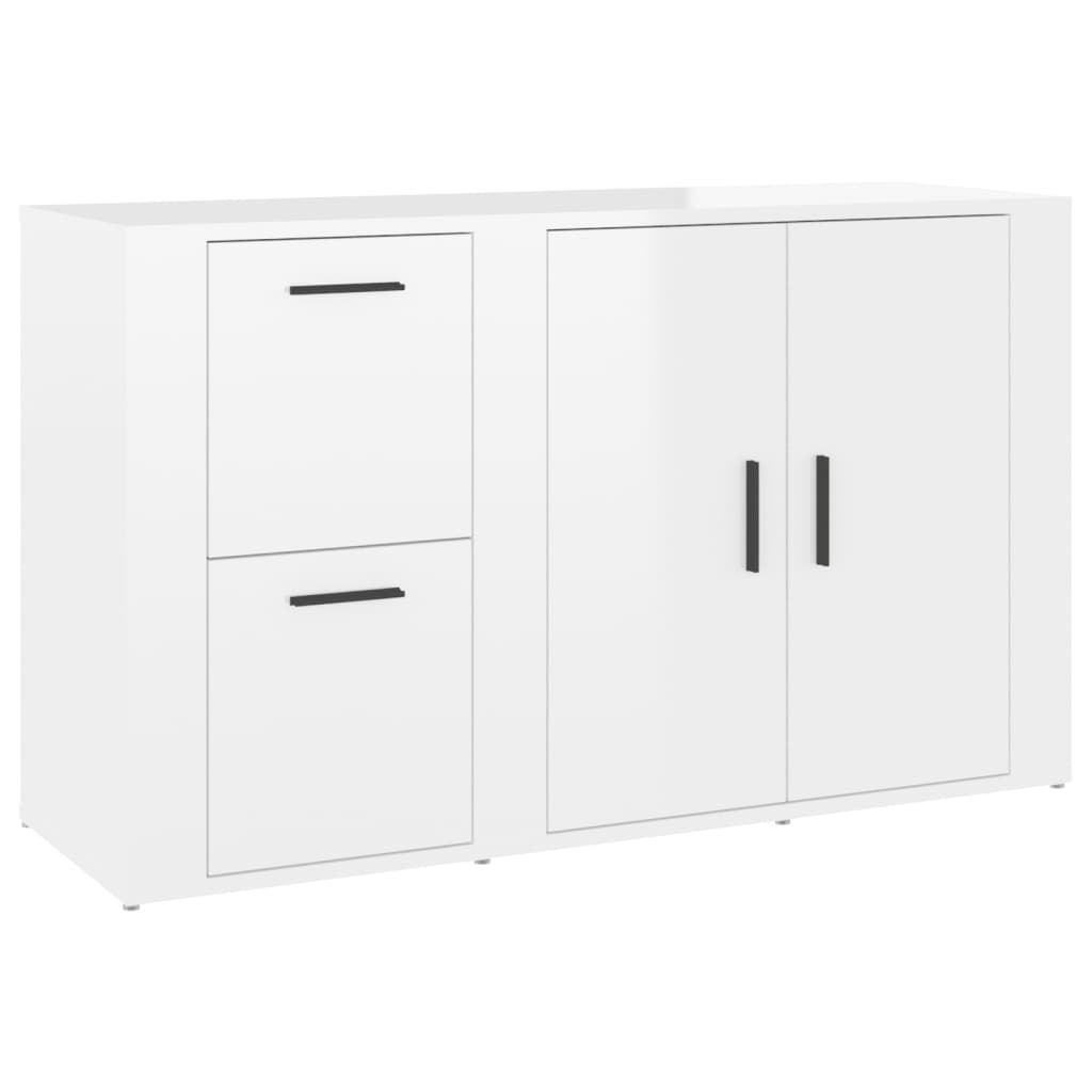 Credenza Bianco lucido 100x33x59,5 cm MDF