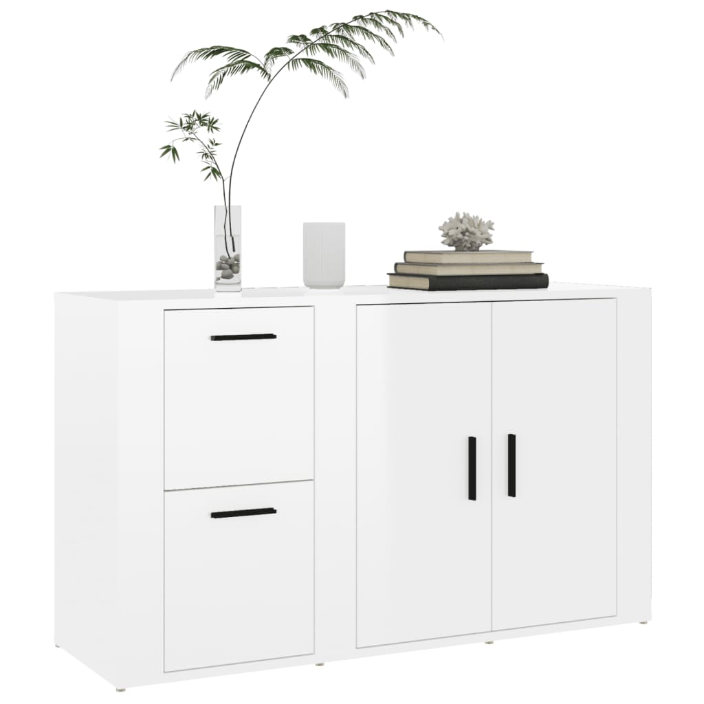 Credenza Bianco lucido 100x33x59,5 cm MDF