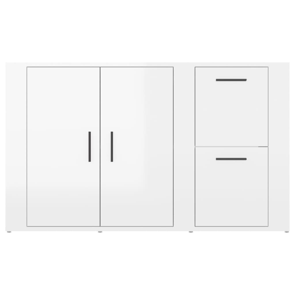 Credenza Bianco lucido 100x33x59,5 cm MDF