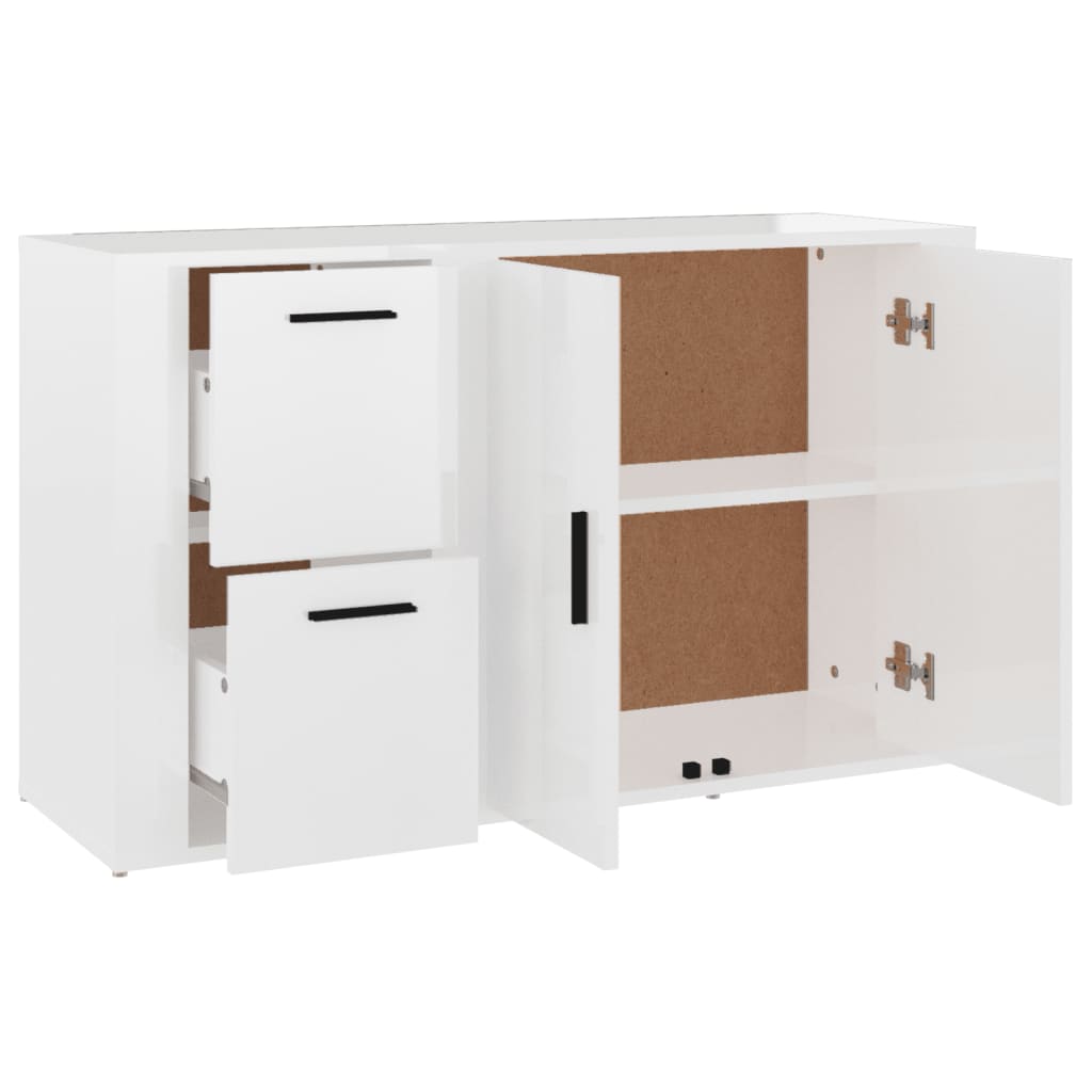 Credenza Bianco lucido 100x33x59,5 cm MDF