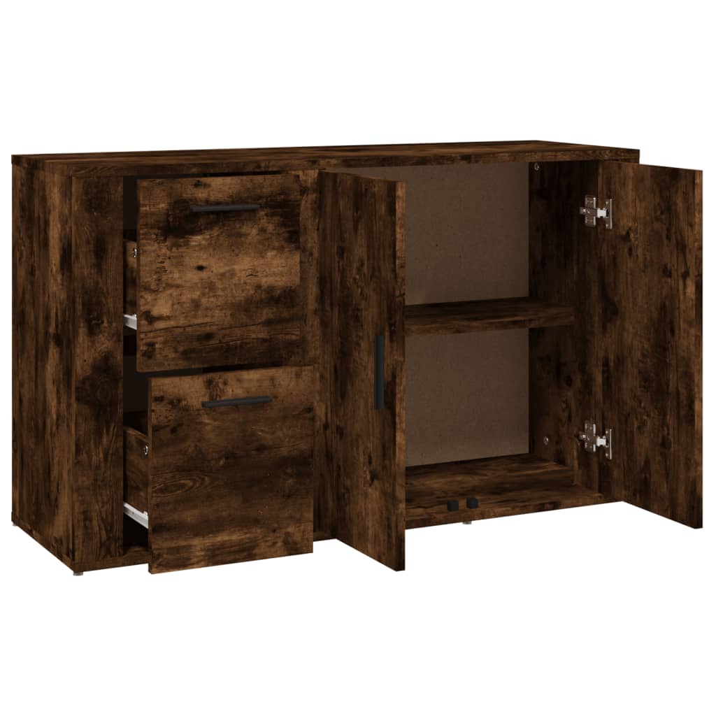 Buffet Chêne fumé 100x33x59,5 cm Bois d'ingénierie