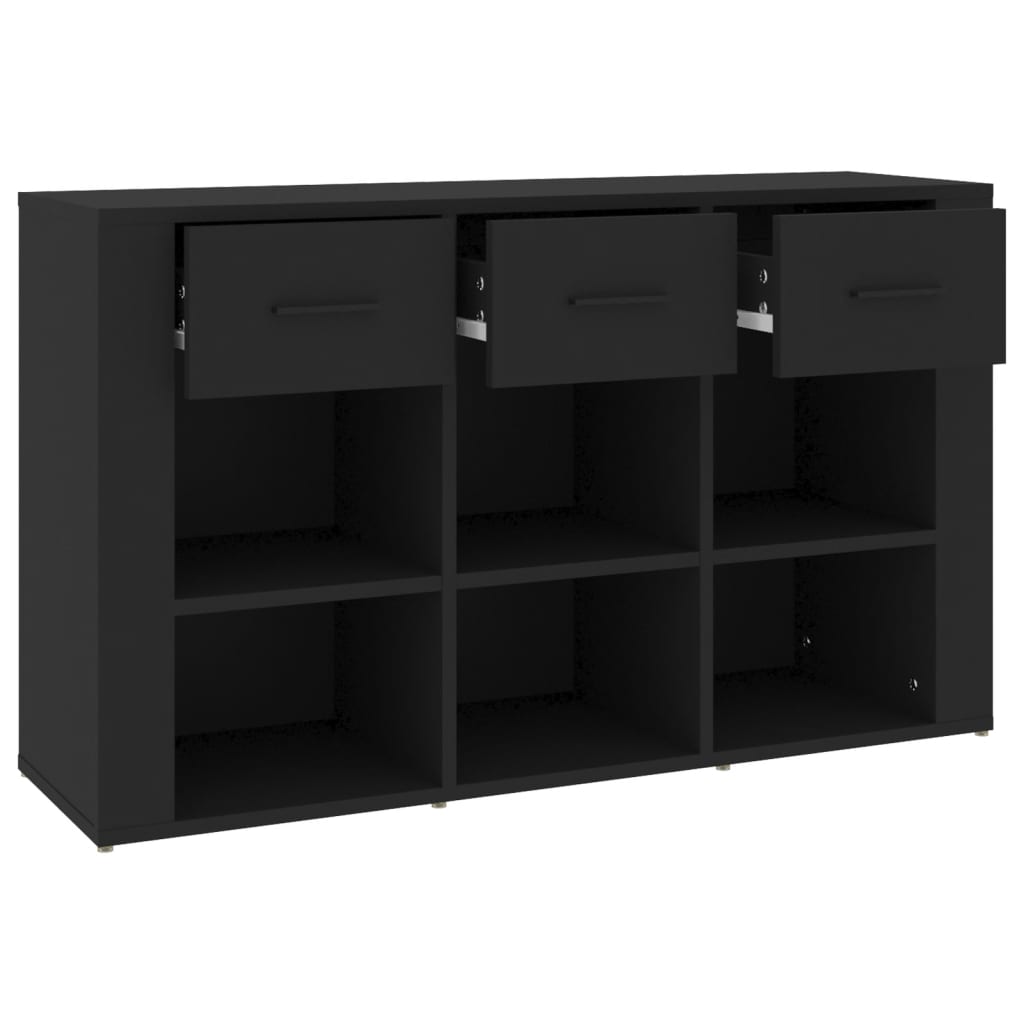 Black buffet 100x30x59.5 cm engineering wood