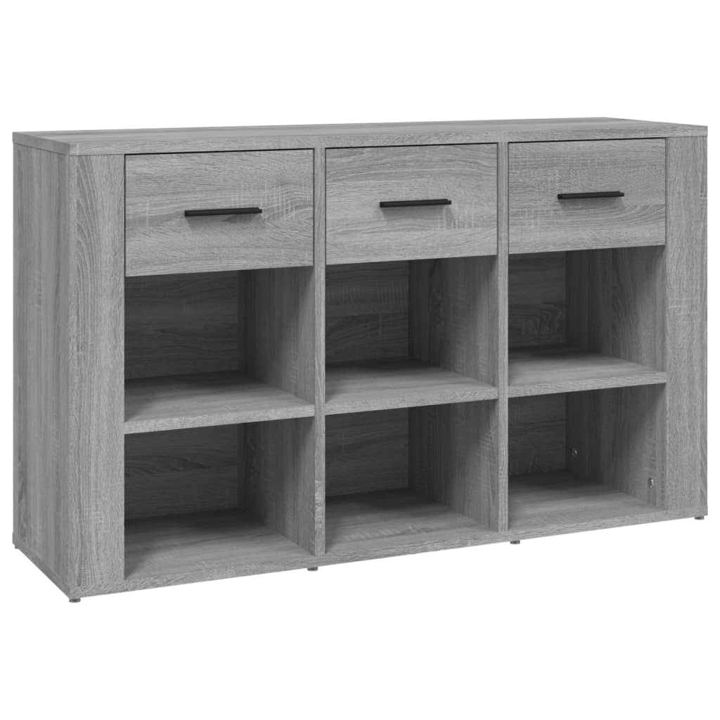 Graues Sonoma -Buffet 100x30x59.5 cm Ingenieurholz Holz