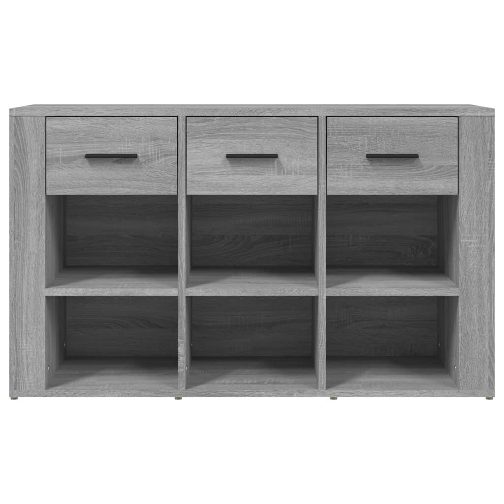 Graues Sonoma -Buffet 100x30x59.5 cm Ingenieurholz Holz