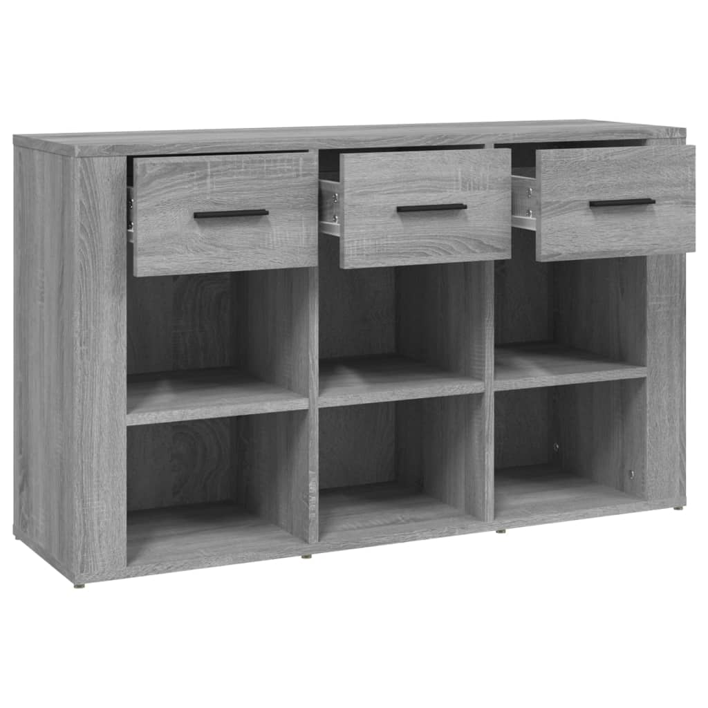 Graues Sonoma -Buffet 100x30x59.5 cm Ingenieurholz Holz