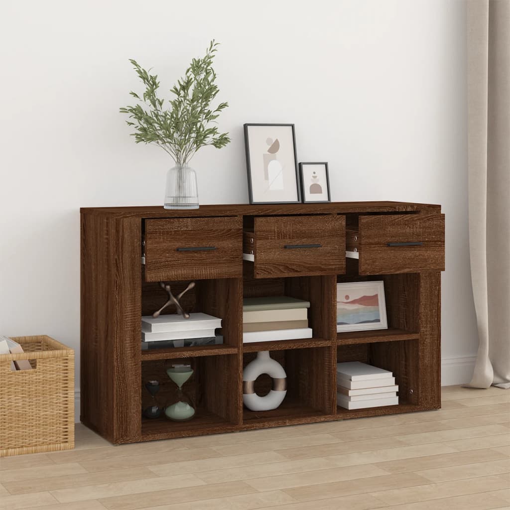 Buffet brown oak 100x30x59.5 cm engineering wood