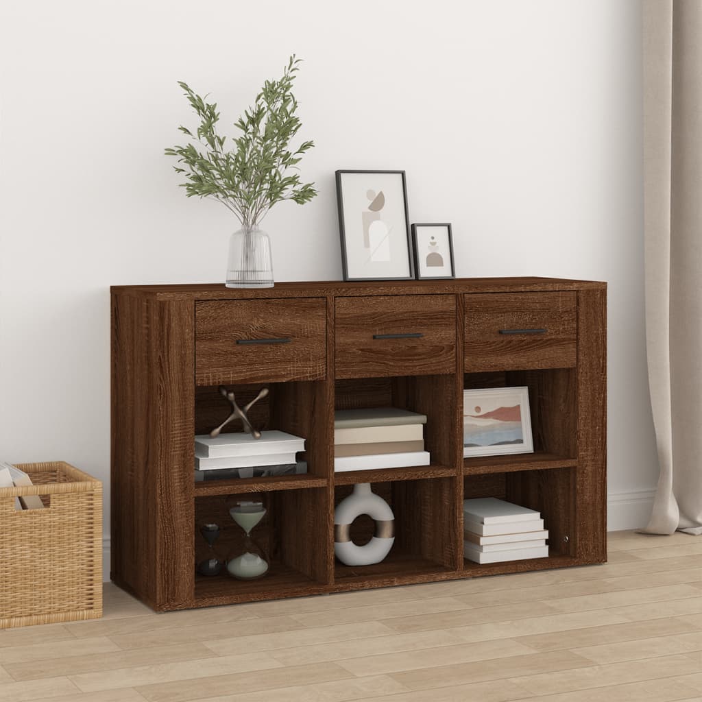 Credenza in rovere marrone 100x30x59,5 cm MDF