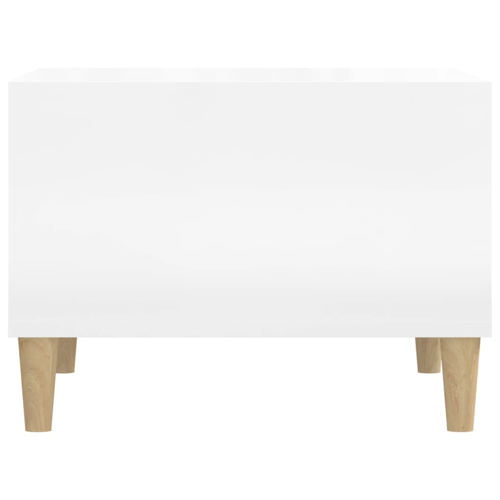 Tavolino Bianco lucido 60x50x36,5 cm MDF
