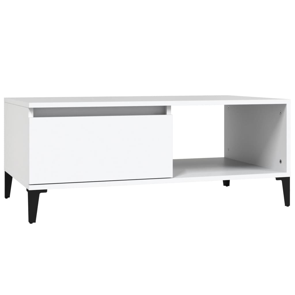 Tavolino Bianco 90x50x36,5 cm MDF