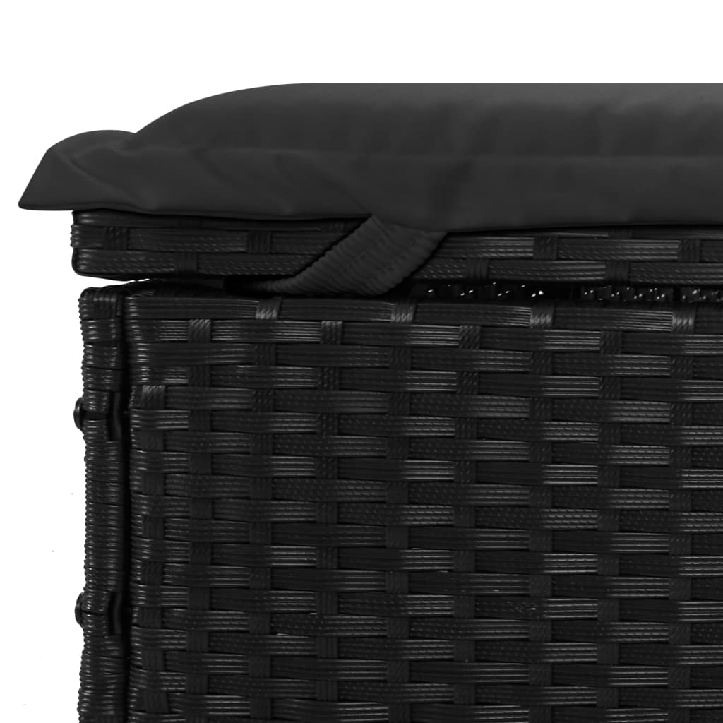 2 -seat Deckchair mit schwarzem Runddach 211x112x140 cm
