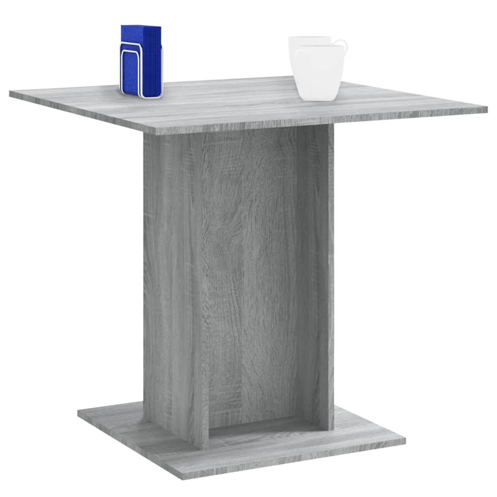 Sonoma gray dinner table 80x80x75 cm engineering wood