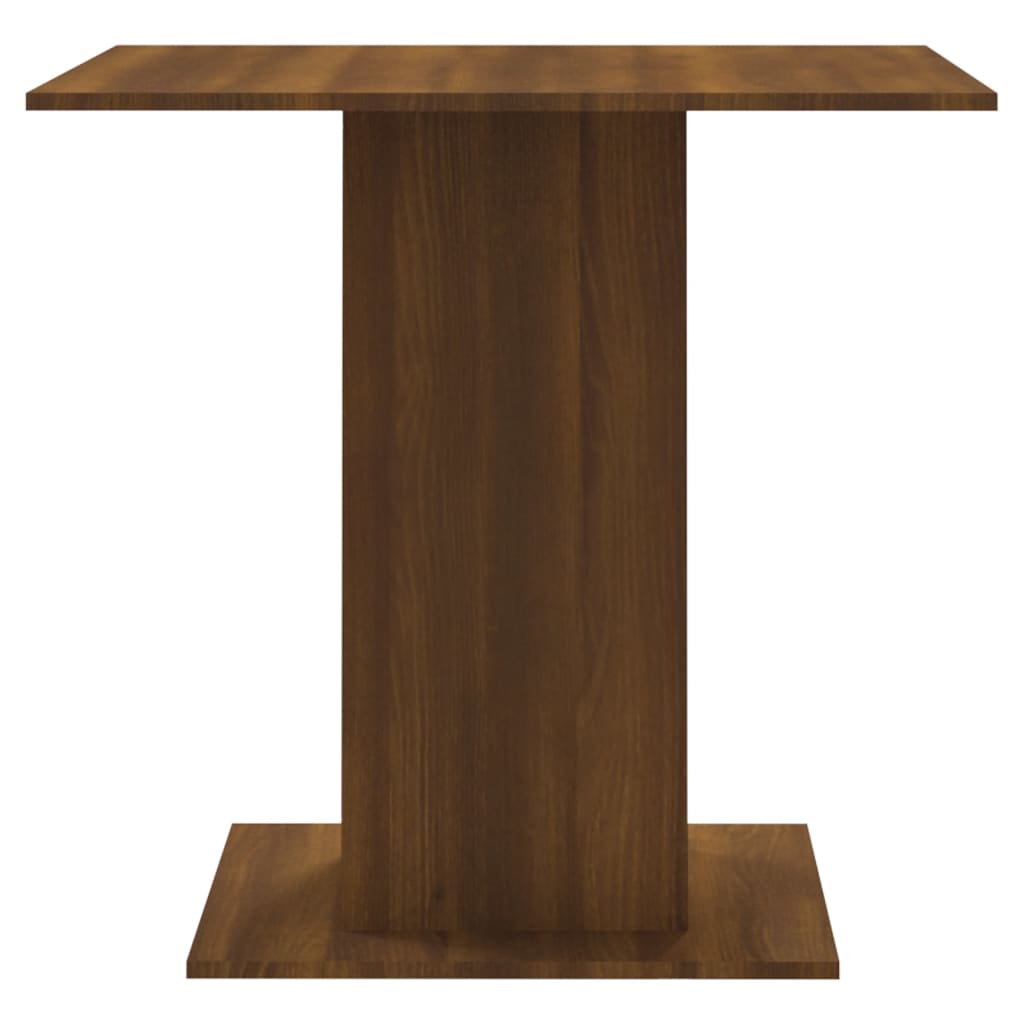 Table à dîner Chêne marron 80x80x75 cm Bois d'ingénierie