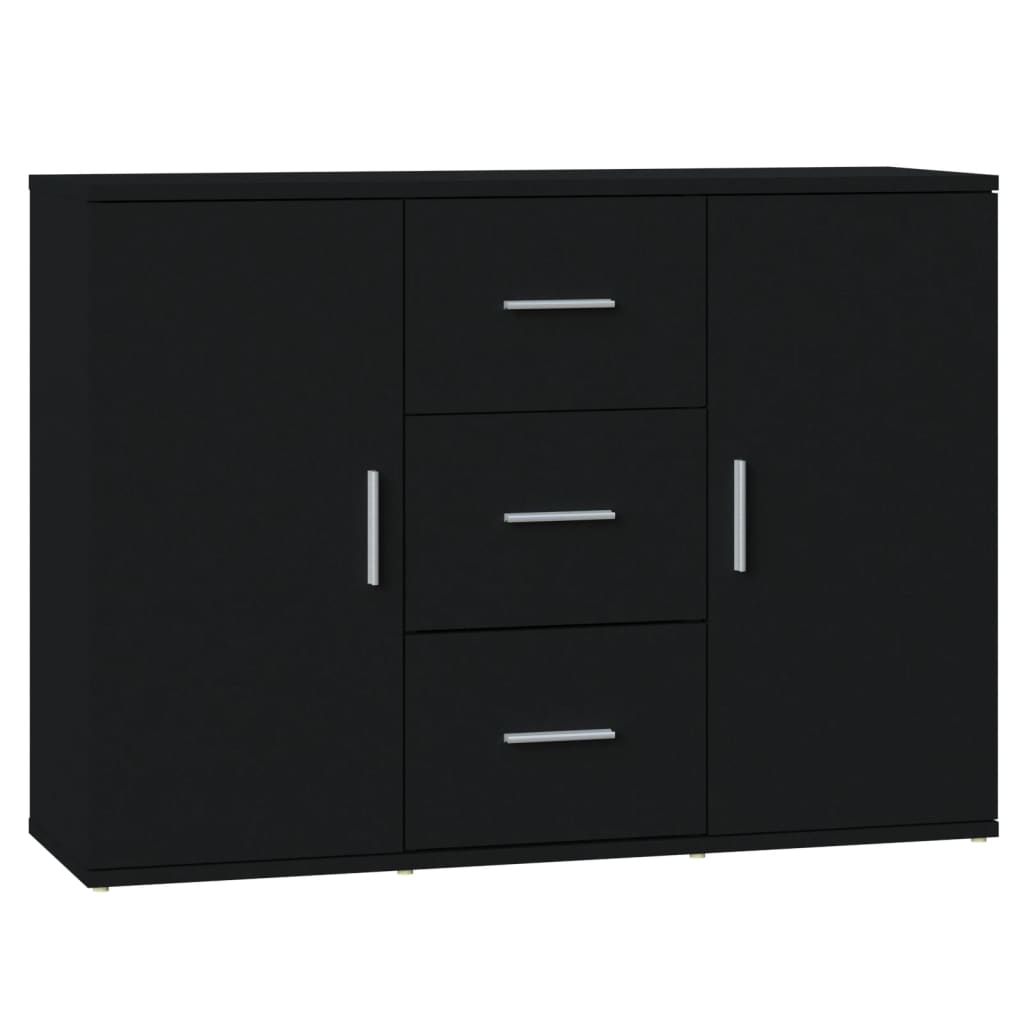 Black buffet 91x29.5x65 cm Engineering wood