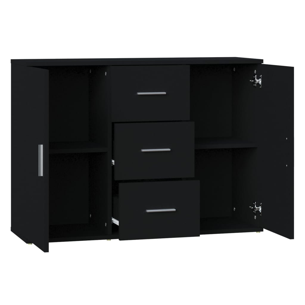 Black buffet 91x29.5x65 cm Engineering wood