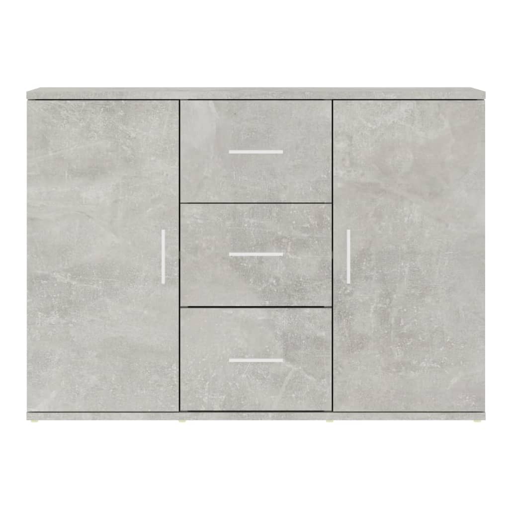 Buffet grigio in cemento 91x29.5x65 cm legno di ingegneria