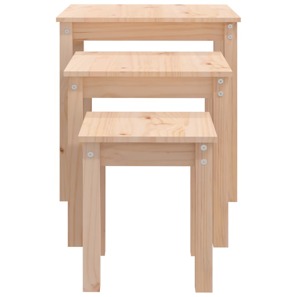 Solid pine wood 3 pcs tables