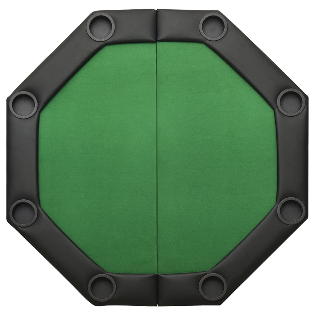Table de poker pliable 8 joueurs Vert 108x108x75 cm