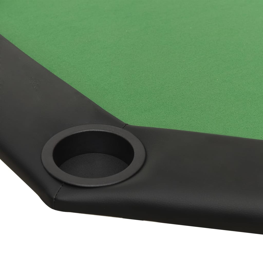Foldable poker table 8 players green 108x108x75 cm
