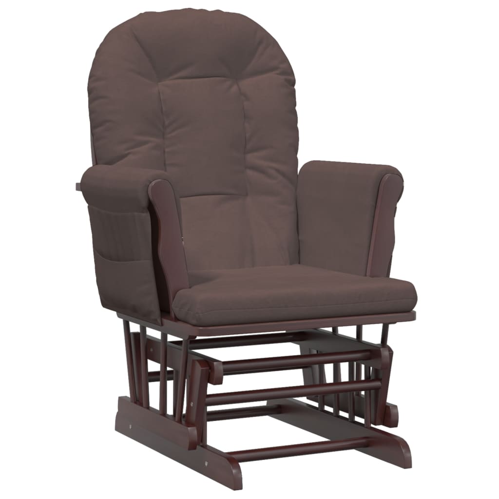 Shuffle chair with brown fabric footrest