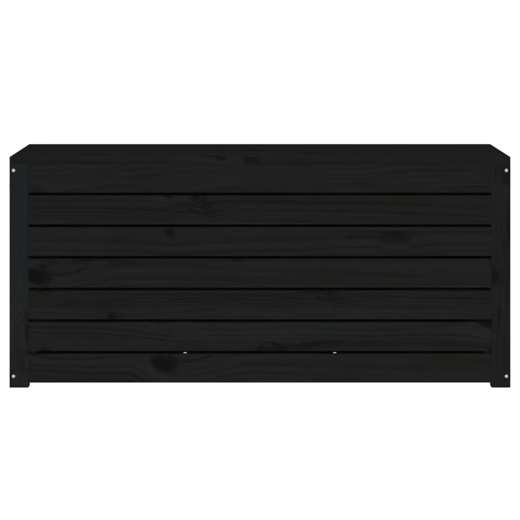 Boîte de jardin noir 101x50,5x46,5 cm bois massif de pin