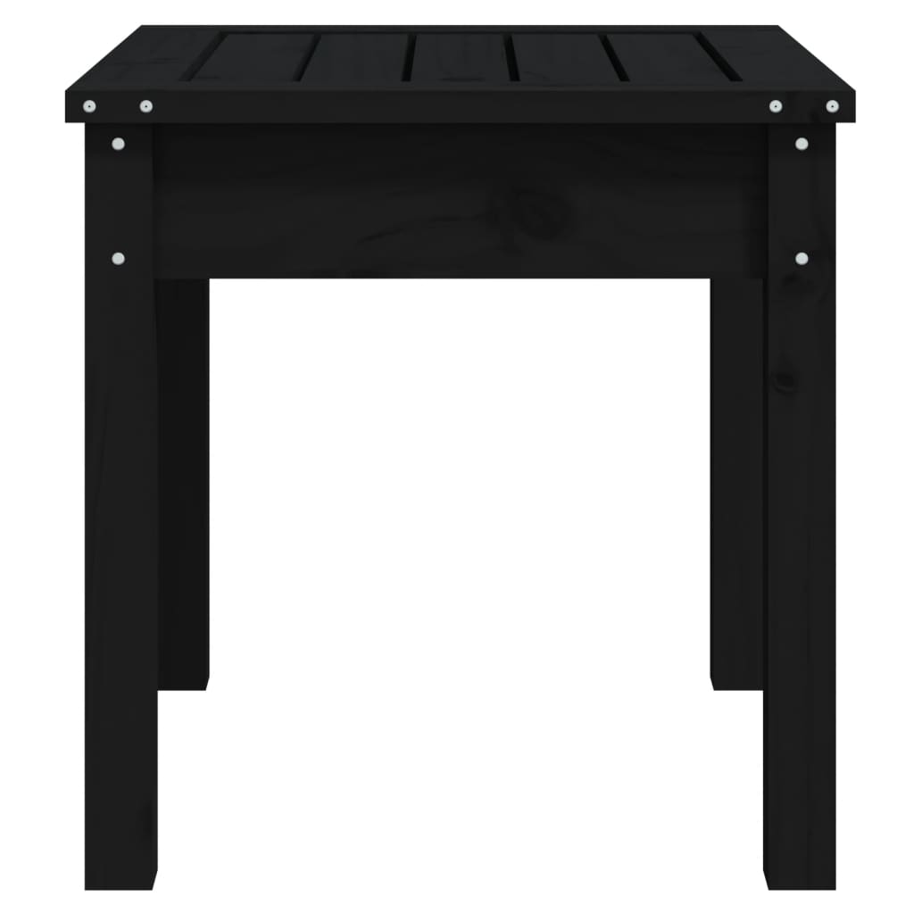 Black garden bench 50x444x45 cm solid pine wood