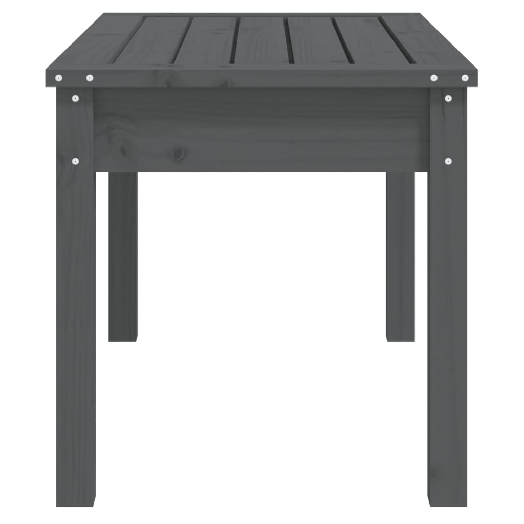 Gray garden bench 80x444x45 cm Solid pine wood