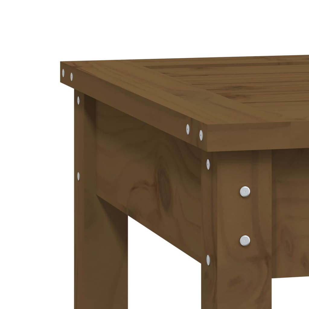 Honey chestnut garden bench 80x44x45 cm Solid pine wood