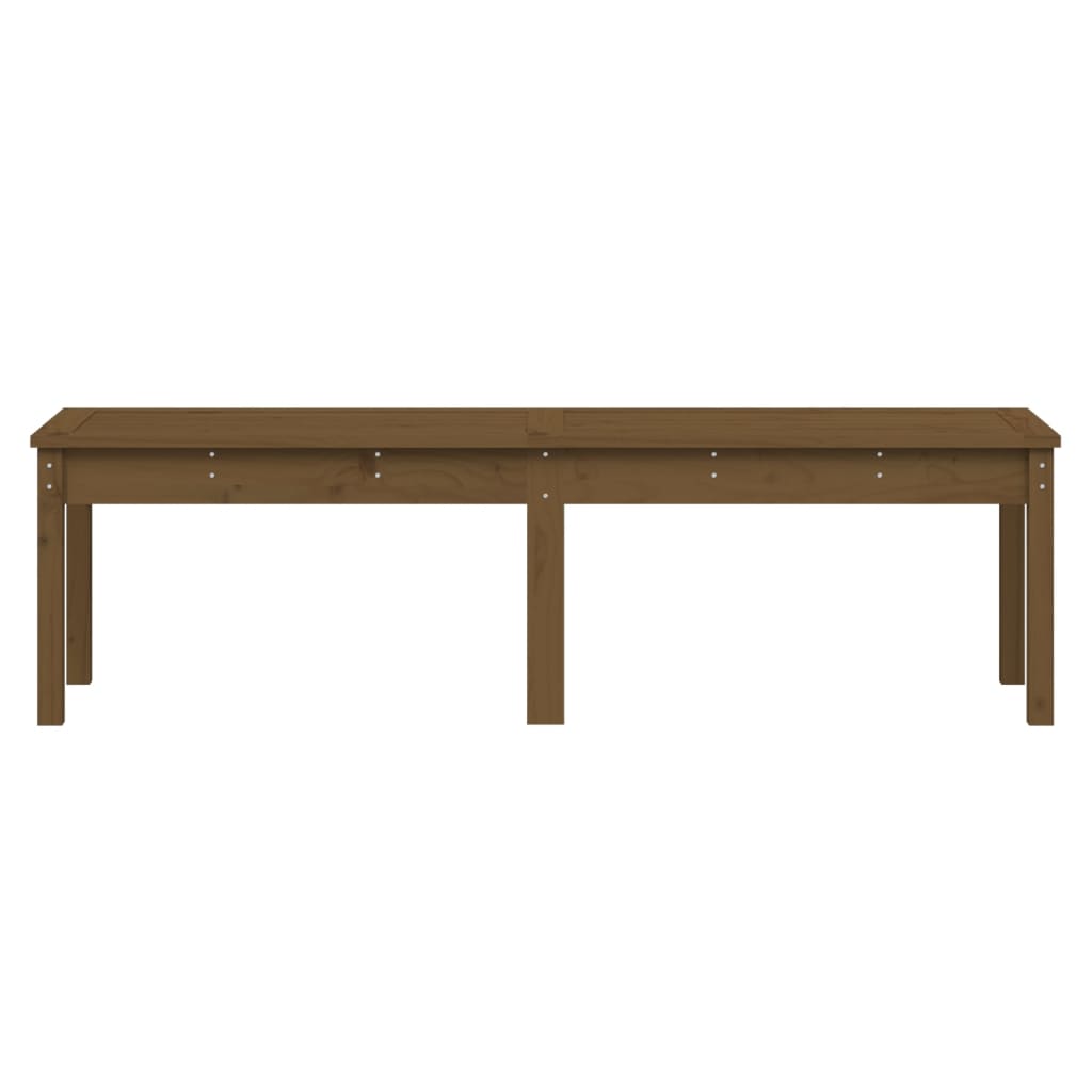 Garden bench with 2 -seater brown honey 159.5x4445cm pine wood