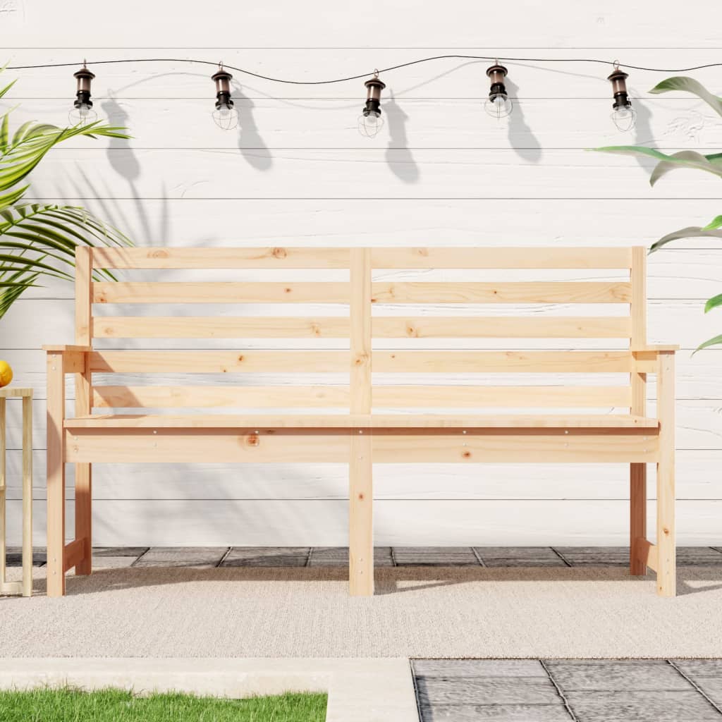 Garden bench 159.5x48x91.5 cm solid pine wood
